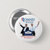 Romneyライアン: アメリカの方法の防御 缶バッジ (正面&裏面)
