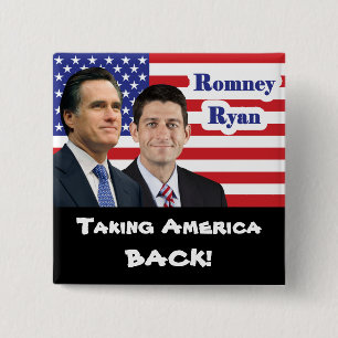Romneyライアン-アメリカを取り戻します! 缶バッジ