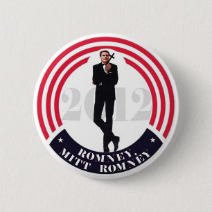 Romney、ミット・ロムニー 缶バッジ