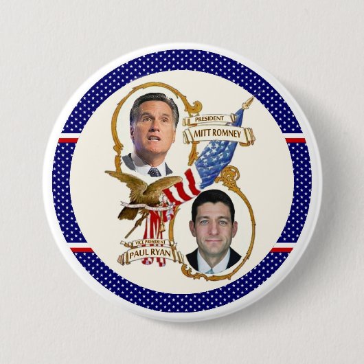 Romney/ライアンの愛国者 缶バッジ (正面)