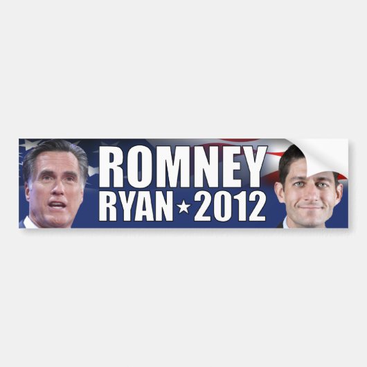 Romney -ライアン- 2012年 バンパーステッカー (正面)