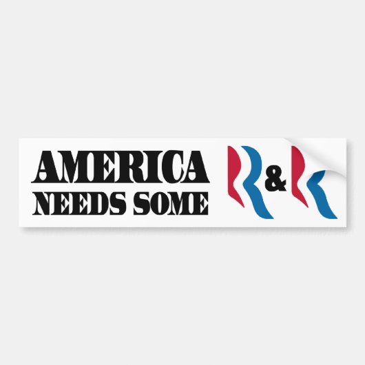 Romney -ライアン- R&R バンパーステッカー (正面)