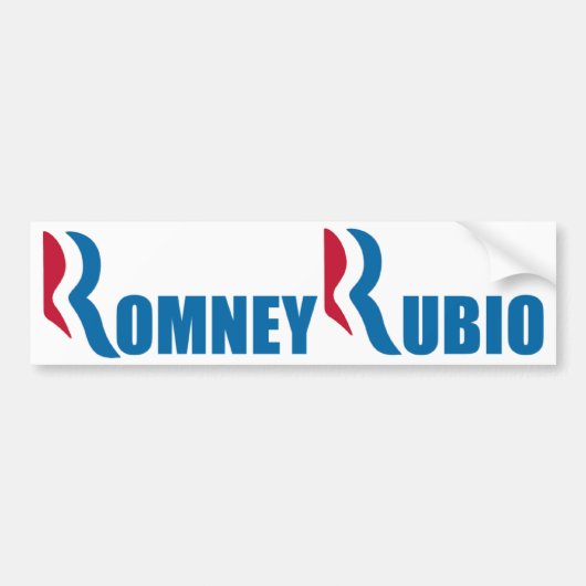 Romney -ルビオ- 2012年 バンパーステッカー (正面)