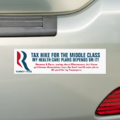 Romney -中流階級に課税すること バンパーステッカー (車上)