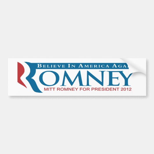 Romney: 再度信じて下さい バンパーステッカー (正面)