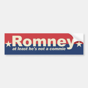 Romney -少なくとも彼はcommieではないです-反オバマ バンパーステッカー
