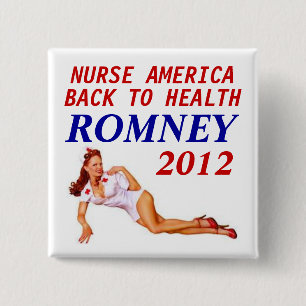 ROMNEY 2012のナース 缶バッジ