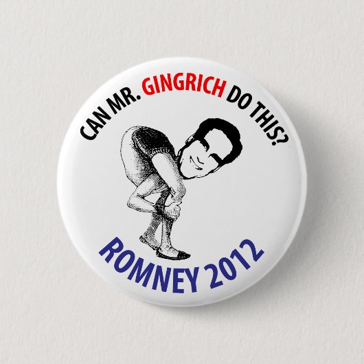 Romney 2012のユーモア 缶バッジ (正面)