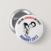 Romney 2012のユーモア 缶バッジ (正面&裏面)