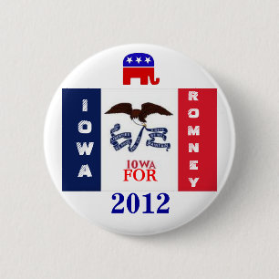 Romney 2012年のためのアイオワ 缶バッジ