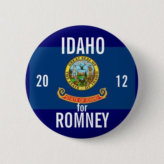 Romney 2012年のためのアイダホ 缶バッジ (正面)