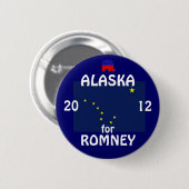 Romney 2012年のためのアラスカ 缶バッジ (正面&裏面)