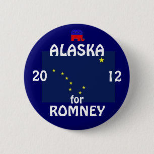 Romney 2012年のためのアラスカ 缶バッジ