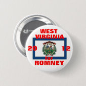 Romney 2012年のためのウェストヴァージニア 缶バッジ (正面&裏面)