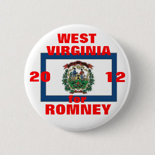 Romney 2012年のためのウェストヴァージニア 缶バッジ