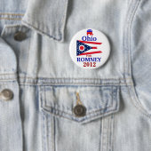 Romney 2012年のためのオハイオ州 缶バッジ (インサイチュ)