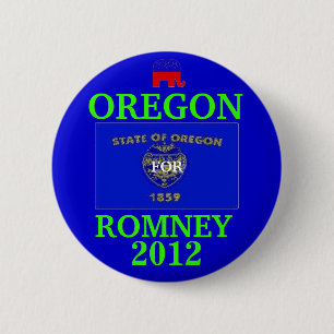 Romney 2012年のためのオレゴン 缶バッジ