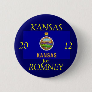Romney 2012年のためのカンザス 缶バッジ