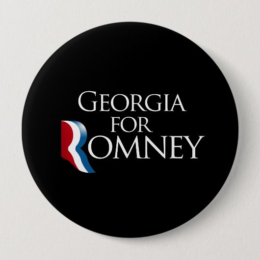 Romney 2012年のためのジョージア- .png 缶バッジ (正面)