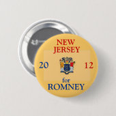 Romney 2012年のためのニュージャージー 缶バッジ (正面&裏面)