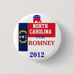 Romney 2012年のためのノースカロライナ 缶バッジ