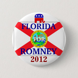 Romney 2012年のためのフロリダ 缶バッジ