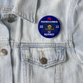 Romney 2012年のためのペンシルバニア 缶バッジ (インサイチュ)