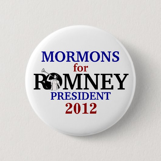 Romney 2012年のためのモルモン教徒 缶バッジ (正面)