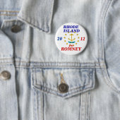 Romney 2012年のためのロードアイランド 缶バッジ (インサイチュ)