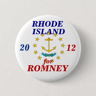 Romney 2012年のためのロードアイランド 缶バッジ