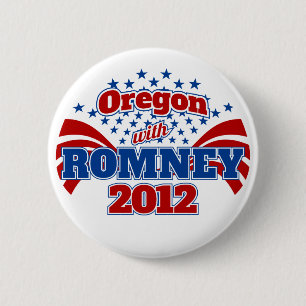 Romney 2012年のオレゴン 缶バッジ