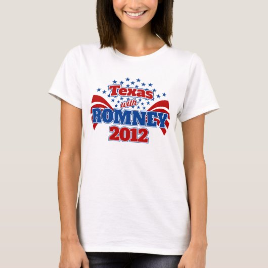 Romney 2012年のテキサス州 tシャツ (正面)
