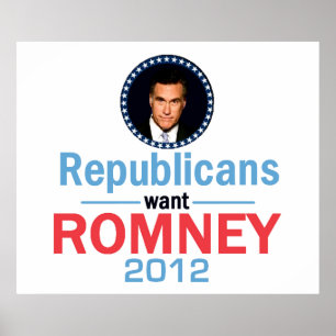Romney 2012年のポスタープリント ポスター