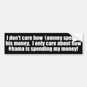 Romney - 2012年-オバマ反出費 バンパーステッカー