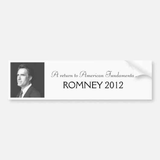 Romney 2012年 バンパーステッカー (正面)