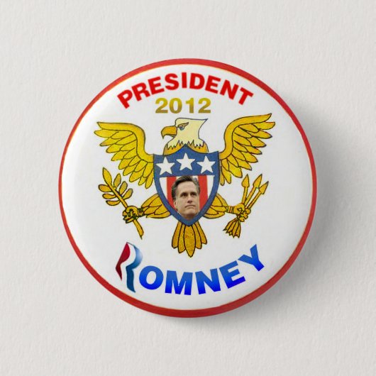 Romney 2012年 缶バッジ (正面)