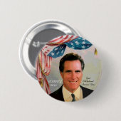 Romney 2012年 缶バッジ (正面&裏面)