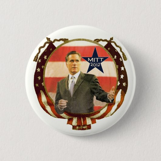 Romney 2012年 缶バッジ (正面)