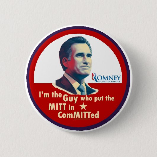 Romney 2012年: 託される 缶バッジ (正面)