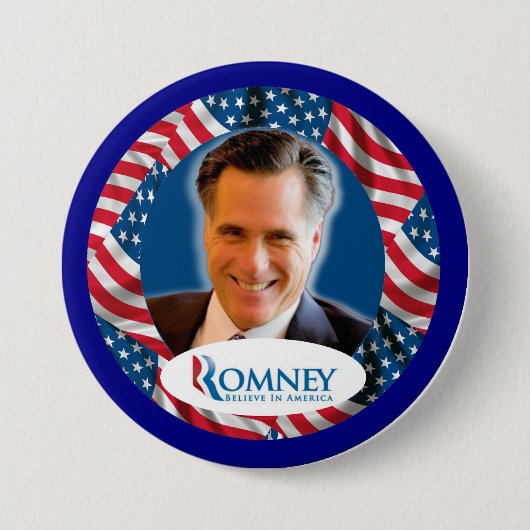 Romney 2012旗 缶バッジ (正面)