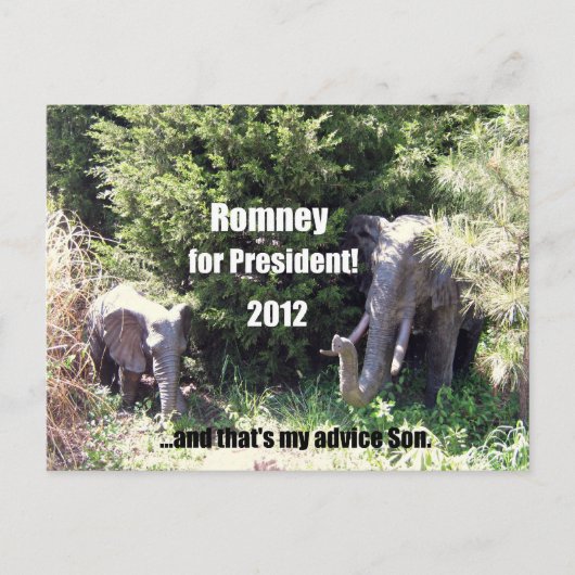 Romney for President - 2012 ポストカード (正面)