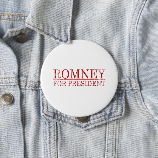 ROMNEY FOR PRESIDENT (Red) 缶バッジ (インサイチュ)
