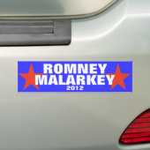 Romney Malarkey 2012のバンパーステッカー バンパーステッカー (車上)