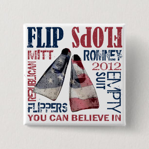 Romney Pinのための足ひれ 缶バッジ