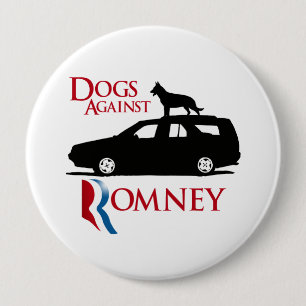 Romney - .pngに対する犬 缶バッジ
