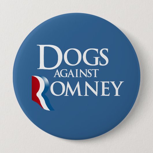Romney.pngに対する犬 缶バッジ (正面)