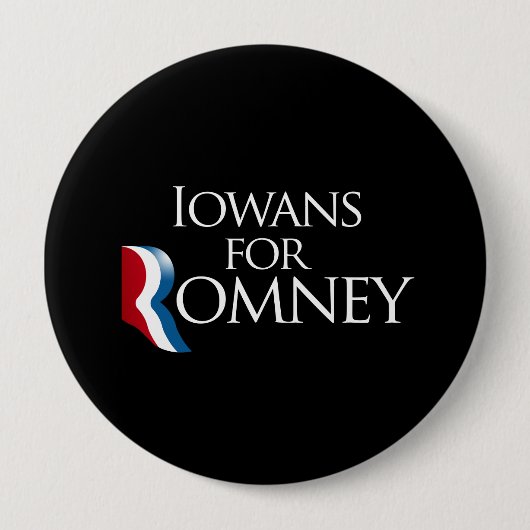 Romney - .pngのためのIowans 缶バッジ (正面)