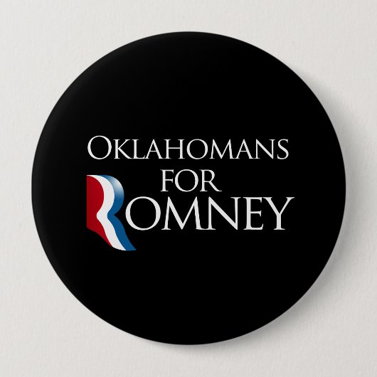 Romney - .pngのためのOklahomans 缶バッジ (正面)