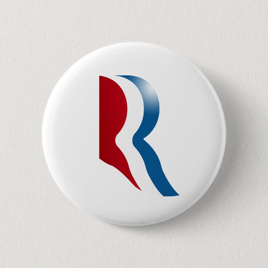 ROMNEY Rのロゴ 缶バッジ (正面)