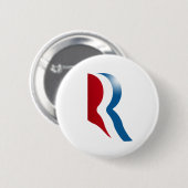 ROMNEY Rのロゴ 缶バッジ (正面&裏面)